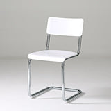 Nordic Cantilever Dining Chair — ABS & PP Seat, Chrome Frame, 7 Colors - StoolTopia