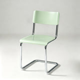 Nordic Cantilever Dining Chair — ABS & PP Seat, Chrome Frame, 7 Colors - StoolTopia