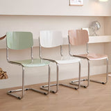 Nordic Cantilever Dining Chair — ABS & PP Seat, Chrome Frame, 7 Colors - StoolTopia