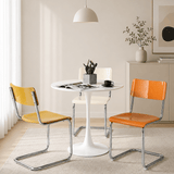 Nordic Cantilever Dining Chair — ABS & PP Seat, Chrome Frame, 7 Colors - StoolTopia