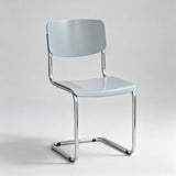 Nordic Cantilever Dining Chair — ABS & PP Seat, Chrome Frame, 7 Colors - StoolTopia