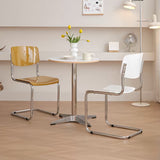 Nordic Cantilever Dining Chair — ABS & PP Seat, Chrome Frame, 7 Colors - StoolTopia