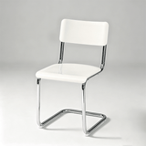 Nordic Cantilever Dining Chair — ABS & PP Seat, Chrome Frame, 7 Colors - StoolTopia