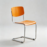 Nordic Cantilever Dining Chair — ABS & PP Seat, Chrome Frame, 7 Colors - StoolTopia