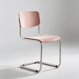 Nordic Cantilever Dining Chair — ABS & PP Seat, Chrome Frame, 7 Colors - StoolTopia