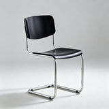 Nordic Cantilever Dining Chair — ABS & PP Seat, Chrome Frame, 7 Colors - StoolTopia