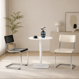 Nordic Cantilever Dining Chair — ABS & PP Seat, Chrome Frame, 7 Colors - StoolTopia