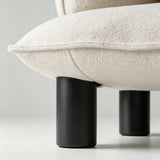 Nordic Designer Bouclé Lounge Chair – Minimalist Single Sofa - StoolTopia
