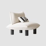 Nordic Designer Bouclé Lounge Chair – Minimalist Single Sofa - StoolTopia