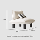 Nordic Designer Bouclé Lounge Chair – Minimalist Single Sofa - StoolTopia