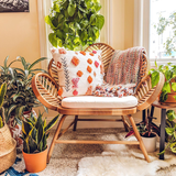 Nordic Flower Petal Rattan Accent Chair – Peacock - Inspired Balcony & Lounge Chair - StoolTopia