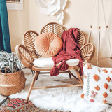 Nordic Flower Petal Rattan Accent Chair – Peacock - Inspired Balcony & Lounge Chair - StoolTopia