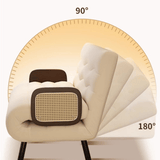 Nordic Foldable Sofa Bed with Cane Armrests – 3 - in - 1 Multi - Functional Design - StoolTopia
