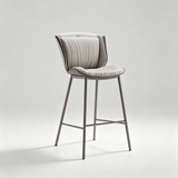 Nordic Leather Bar Chair - Modern Counter Height Stool for Kitchen & Salon - StoolTopia