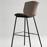 Nordic Leather Bar Chair - Modern Counter Height Stool for Kitchen & Salon - StoolTopia