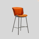 Nordic Leather Bar Chair - Modern Counter Height Stool for Kitchen & Salon - StoolTopia