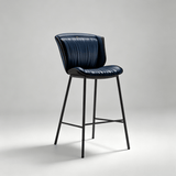 Nordic Leather Bar Chair - Modern Counter Height Stool for Kitchen & Salon - StoolTopia