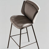 Nordic Leather Bar Chair - Modern Counter Height Stool for Kitchen & Salon - StoolTopia