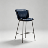 Nordic Leather Bar Chair - Modern Counter Height Stool for Kitchen & Salon - StoolTopia