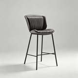 Nordic Leather Bar Chair - Modern Counter Height Stool for Kitchen & Salon - StoolTopia