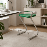 Nordic Leisure Armchair – Stainless Steel Frame with Molded PP Plastic Seat, Easy-Clean Design for Café, Balcony, Outdoor Lounge - StoolTopia