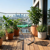 Nordic Leisure Armchair – Stainless Steel Frame with Molded PP Plastic Seat, Easy - Clean Design for Café, Balcony, Outdoor Lounge - StoolTopia