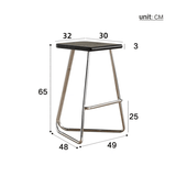 Nordic Minimalist Bar Stools Metal Japanese High Counter Design Chair Coffee Island - StoolTopia