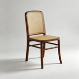 Nordic Rattan Dining Chair | Solid Wood Frame, Cane Back & Optional Upholstered Seat - StoolTopiaDining Chairs