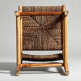Nordic Solid Wood Bar Chair - Rattan Woven Seat with Backrest - StoolTopia