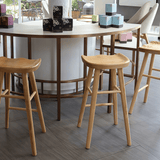 Nordic Solid Wood Bar Stool with Ergonomic Seat | STOOLTOPIA - StoolTopia