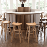 Nordic Solid Wood Bar Stool with Ergonomic Seat | STOOLTOPIA - StoolTopia