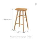 Nordic Solid Wood Bar Stool with Ergonomic Seat | STOOLTOPIA - StoolTopia