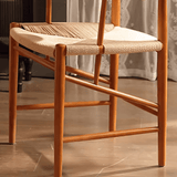 Nordic Solid Wood Dining Chair – Curved Backrest Armchair - StoolTopia