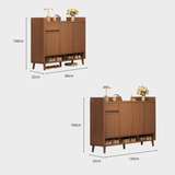 Nordic Storage Cabinet - Solid Wood Rattan Door | Minimalist Sideboard - StoolTopia