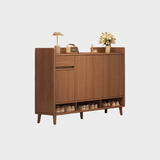 Nordic Storage Cabinet - Solid Wood Rattan Door | Minimalist Sideboard - StoolTopia