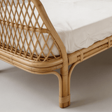 Nordic-Style Handwoven Rattan Daybed Sofa with Cushion (Multiple Sizes) - StoolTopia