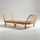 Nordic-Style Handwoven Rattan Daybed Sofa with Cushion (Multiple Sizes) - StoolTopia