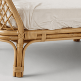 Nordic-Style Handwoven Rattan Daybed Sofa with Cushion (Multiple Sizes) - StoolTopia