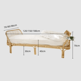 Nordic - Style Handwoven Rattan Daybed Sofa with Cushion (Multiple Sizes) - StoolTopia