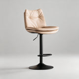 Nordic Swivel Bar Stool - Adjustable Height Leather Counter Stool - StoolTopia