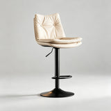Nordic Swivel Bar Stool - Adjustable Height Leather Counter Stool - StoolTopia
