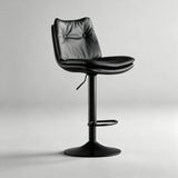 Nordic Swivel Bar Stool - Adjustable Height Leather Counter Stool - StoolTopia