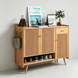 Nordic Walnut Solid Wood Shoe Cabinet - StoolTopia