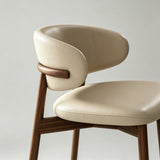 Oleandro Modern Counter & Bar Stool – North American FAS Solid Wood Frame, Premium Leather/Fabric Upholstery, High-Resilience Foam Seat - StoolTopia