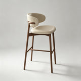 Oleandro Modern Counter & Bar Stool – North American FAS Solid Wood Frame, Premium Leather/Fabric Upholstery, High-Resilience Foam Seat - StoolTopia