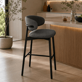Oleandro Modern Counter & Bar Stool – North American FAS Solid Wood Frame, Premium Leather/Fabric Upholstery, High-Resilience Foam Seat - StoolTopia