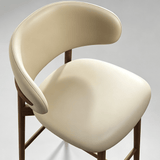 Oleandro Modern Counter & Bar Stool – North American FAS Solid Wood Frame, Premium Leather/Fabric Upholstery, High-Resilience Foam Seat - StoolTopia