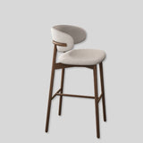 Oleandro Modern Counter & Bar Stool – North American FAS Solid Wood Frame, Premium Leather/Fabric Upholstery, High - Resilience Foam Seat - StoolTopia