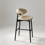 Oleandro Modern Counter & Bar Stool – North American FAS Solid Wood Frame, Premium Leather/Fabric Upholstery, High-Resilience Foam Seat - StoolTopia