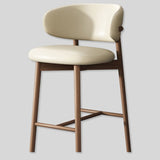 Oleandro Modern Counter & Bar Stool – North American FAS Solid Wood Frame, Premium Leather/Fabric Upholstery, High - Resilience Foam Seat - StoolTopia
